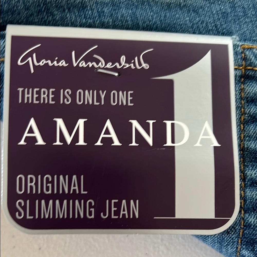 Gloria Vanderbilt Amanda Women's Blue Original Slimming Jean Size 10 P short - Picture 13 of 16